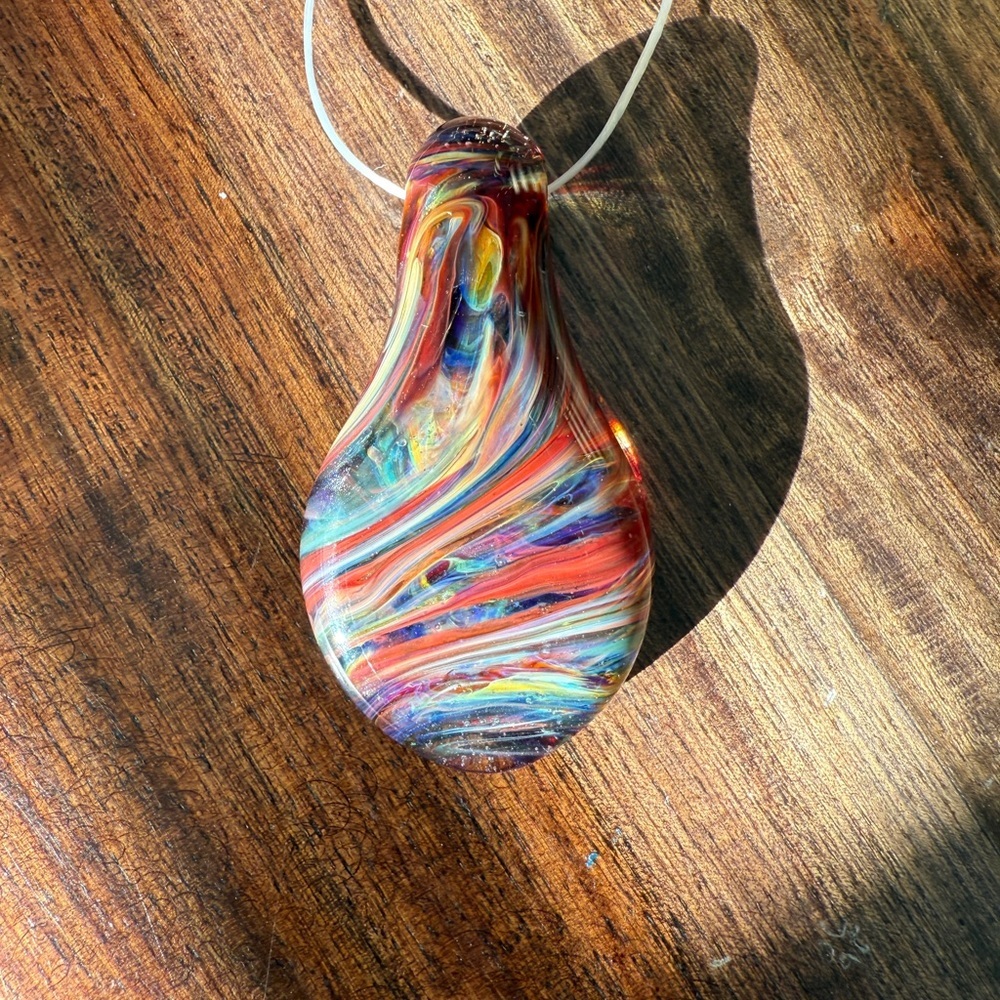 Multicolor Glass Pendant Necklace